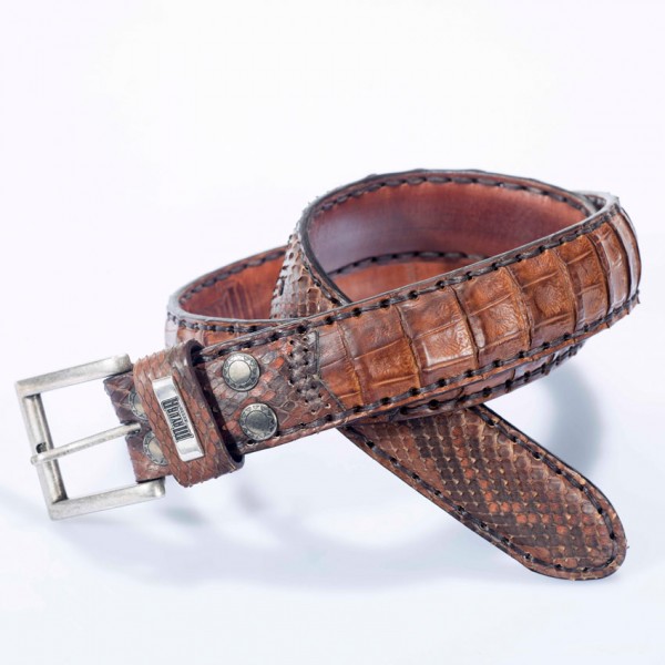 Cinturon 214 caiman python camel