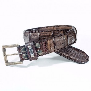 Cinturon 214 caiman python Castaña