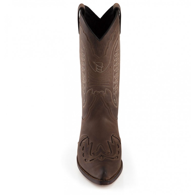 5119 Cowboy Boots Sancho Abarca crazy saddale braun